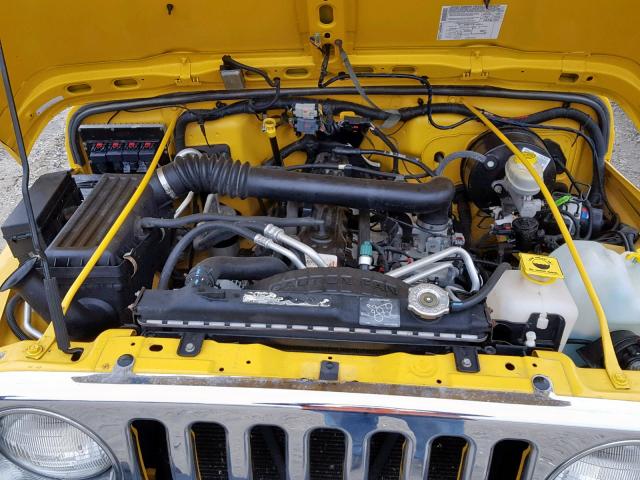 1J4FA49S95P379396 - 2005 JEEP WRANGLER / YELLOW photo 7