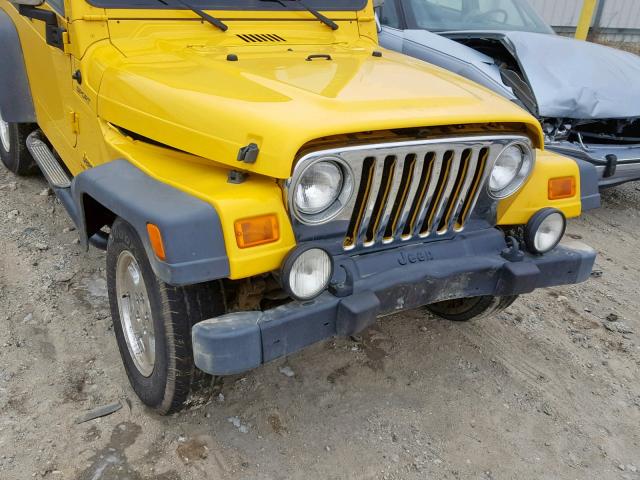 1J4FA49S95P379396 - 2005 JEEP WRANGLER / YELLOW photo 9