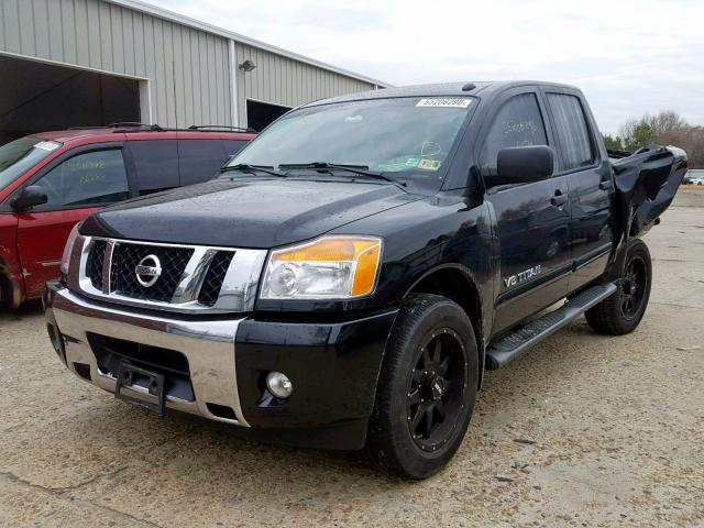 1N6BA0ED9EN506208 - 2014 NISSAN TITAN S BLACK photo 2