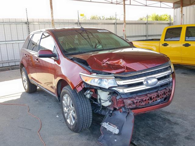 2FMDK3KC1EBA02717 - 2014 FORD EDGE LIMIT BURGUNDY photo 1