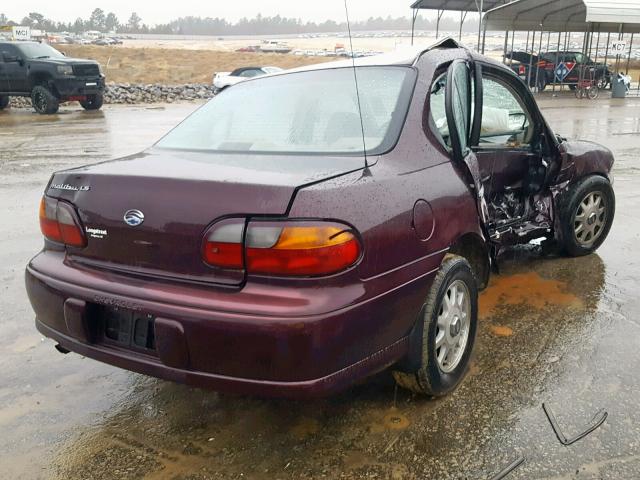 1G1NES2MXX6223361 - 1999 CHEVROLET MALIBU LS Bordo foto 4