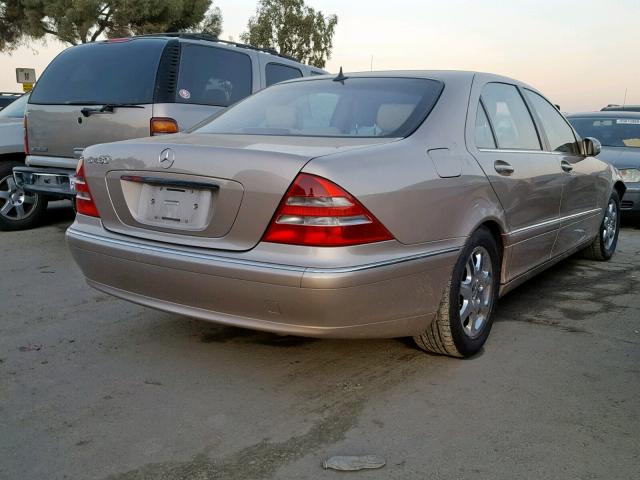 WDBNG70J01A188211 - 2001 MERCEDES-BENZ S 430 GOLD photo 4