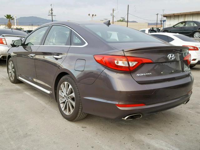 5NPE34AF8HH452641 - 2017 HYUNDAI SONATA SPO BROWN photo 3