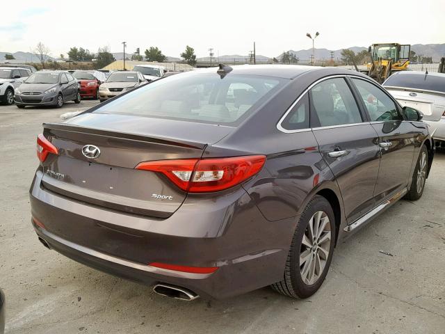 5NPE34AF8HH452641 - 2017 HYUNDAI SONATA SPO BROWN photo 4