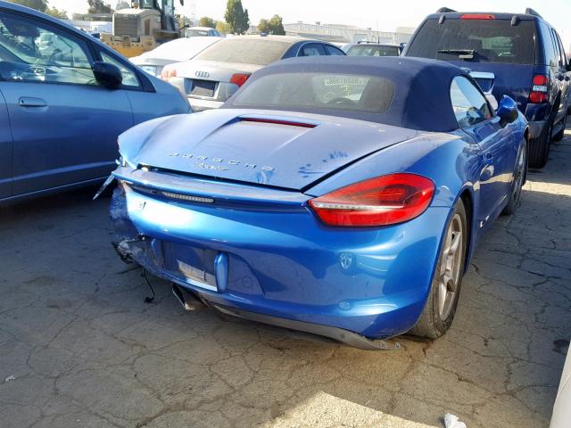 WP0CA2A85ES121970 - 2014 PORSCHE BOXSTER BLUE photo 4