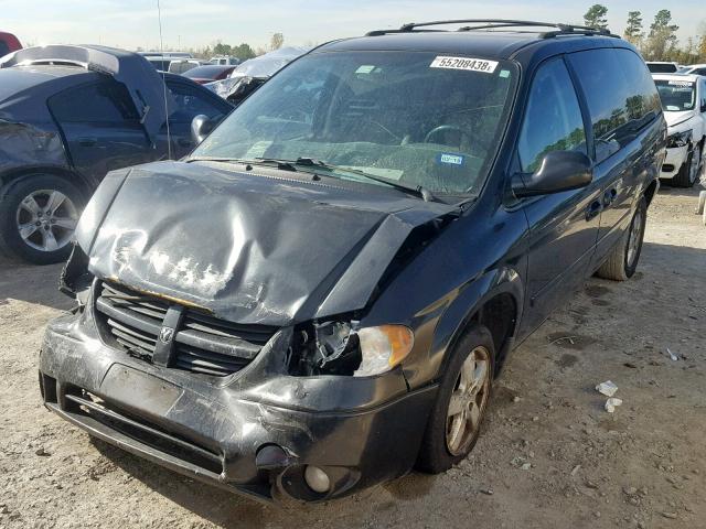 2D4GP44L67R251520 - 2007 DODGE GRAND CARA BLACK photo 2