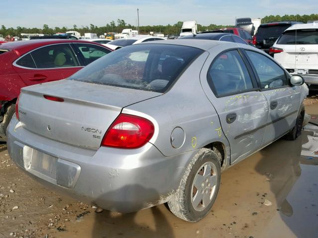 1B3ES26C03D133871 - 2003 DODGE NEON SE SILVER photo 4