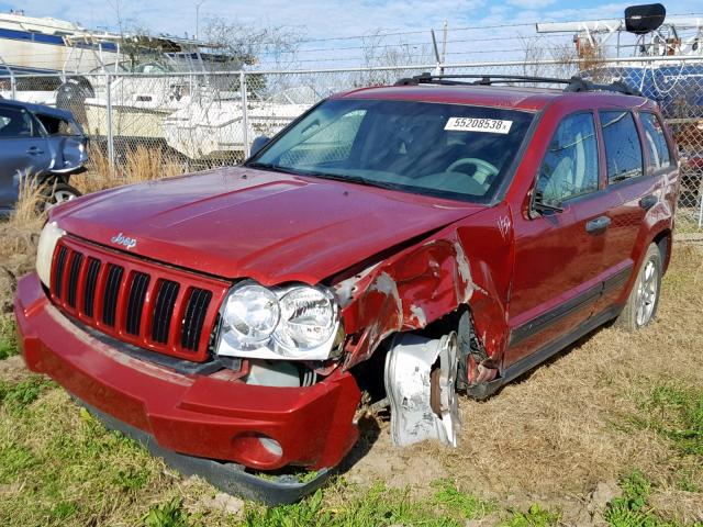 1J4GR48K56C249896 - 2006 JEEP GRAND CHER RED photo 2