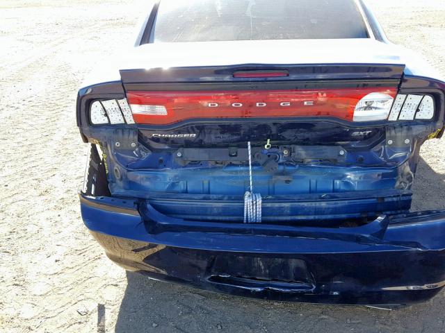 2C3CDXHG8EH226161 - 2014 DODGE CHARGER SX BLUE photo 9