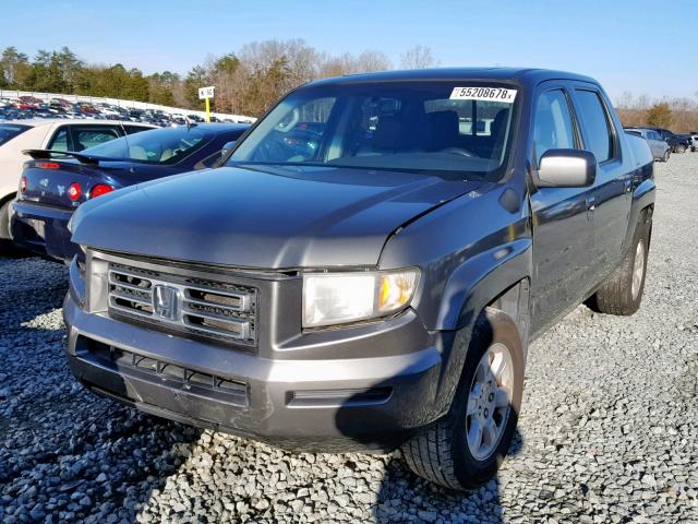 2HJYK16537H546895 - 2007 HONDA RIDGELINE GRAY photo 2