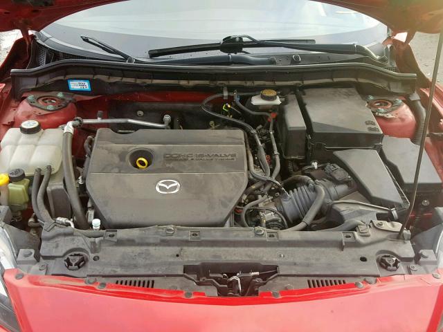 JM1BL1K67B1428474 - 2011 MAZDA 3 S RED photo 7