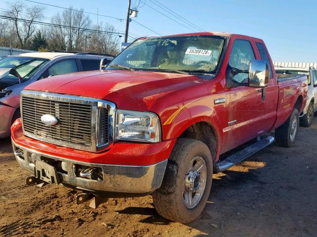 1FTWX31P57EB18030 - 2007 FORD F350 SRW S RED photo 2