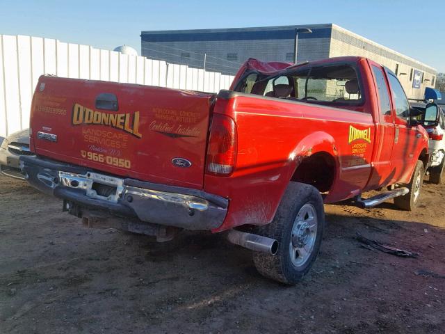 1FTWX31P57EB18030 - 2007 FORD F350 SRW S RED photo 4