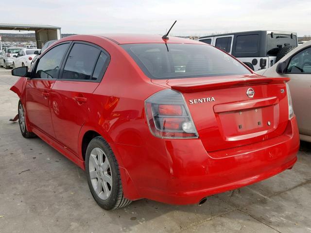 3N1AB6AP0CL640930 - 2012 NISSAN SENTRA 2.0 RED photo 3