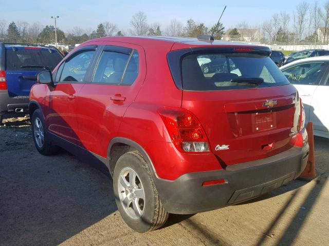 KL7CJPSB4FB114238 - 2015 CHEVROLET TRAX 1LS RED photo 3