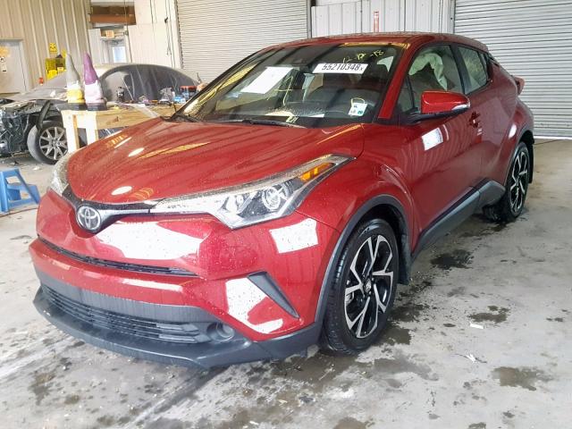 JTNKHMBX7J1001916 - 2018 TOYOTA C-HR XLE MAROON photo 2