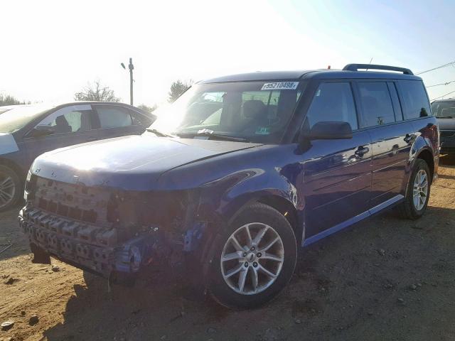 2FMGK5B89DBD18501 - 2013 FORD FLEX SE BLUE photo 2