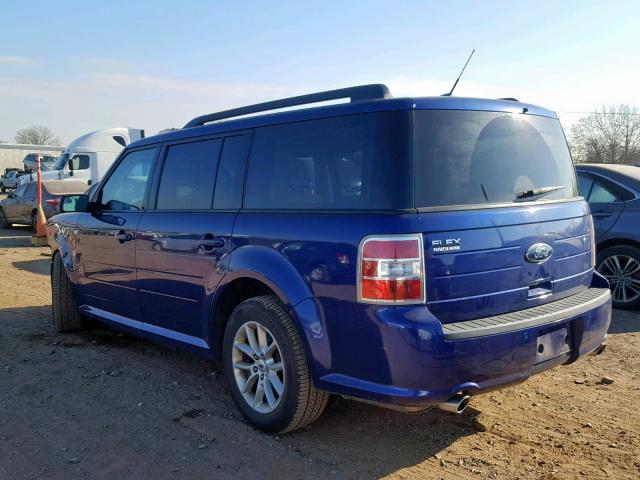 2FMGK5B89DBD18501 - 2013 FORD FLEX SE BLUE photo 3