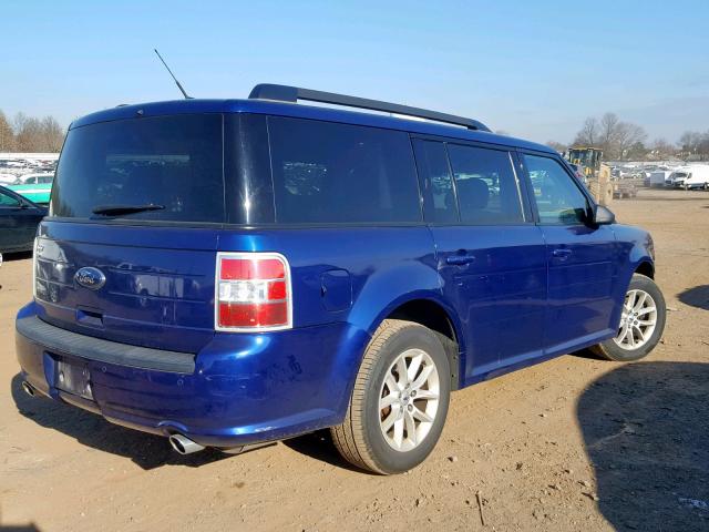 2FMGK5B89DBD18501 - 2013 FORD FLEX SE BLUE photo 4