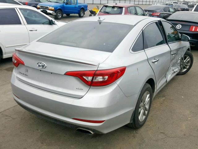 5NPE24AA9FH179777 - 2015 HYUNDAI SONATA ECO SILVER photo 4