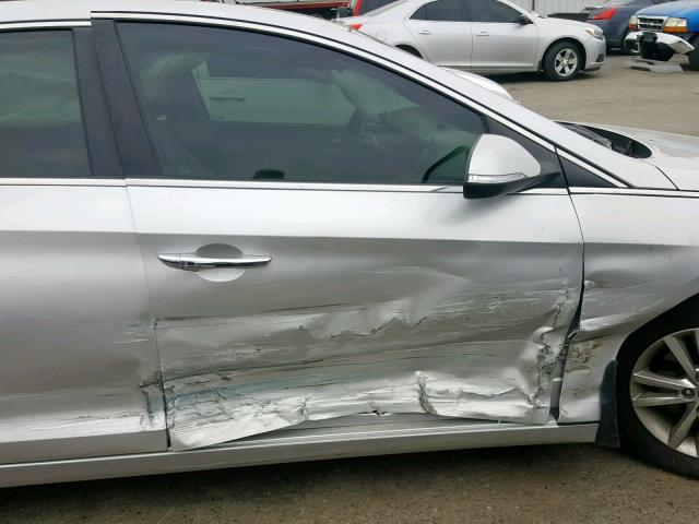 5NPE24AA9FH179777 - 2015 HYUNDAI SONATA ECO SILVER photo 9