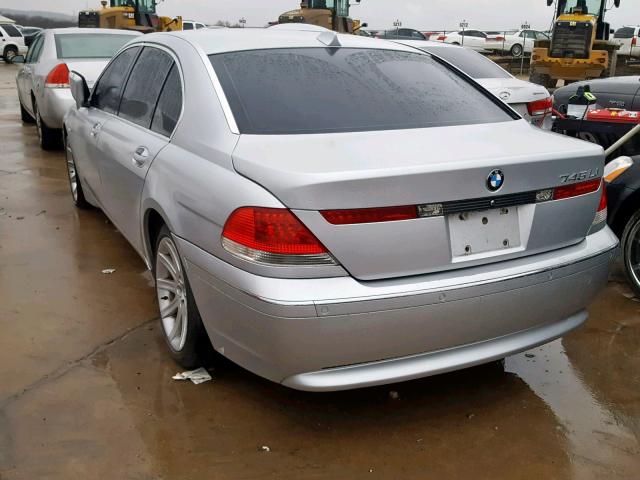 WBAGN63454DS50895 - 2004 BMW 745 LI SILVER photo 3