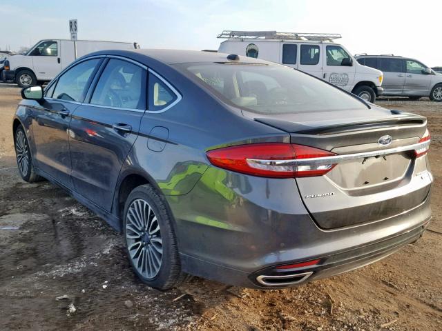 3FA6P0D99JR241531 - 2018 FORD FUSION TIT GRAY photo 3