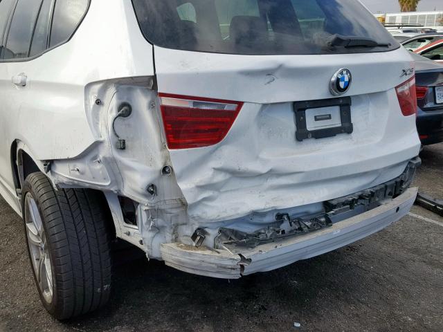 5UXWX7C50E0E77123 - 2014 BMW X3 XDRIVE3 WHITE photo 9