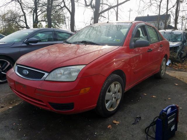 1FAFP34N66W206660 - 2006 FORD FOCUS ZX4 RED photo 2