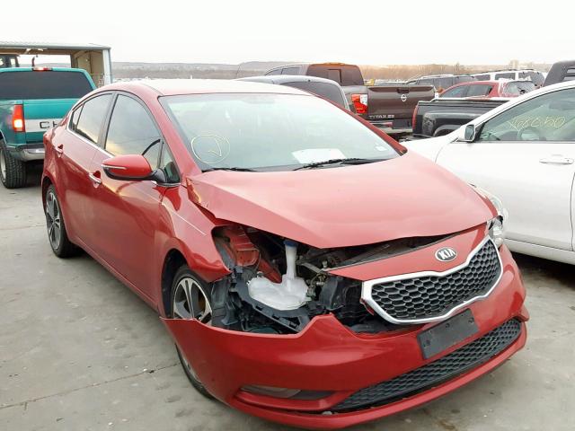 KNAFX4A80E5114685 - 2014 KIA FORTE EX RED photo 1