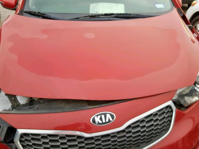 KNAFX4A80E5114685 - 2014 KIA FORTE EX RED photo 7