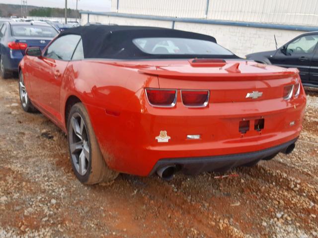 2G1FT3DW2B9211915 - 2011 CHEVROLET CAMARO 2SS ORANGE photo 3