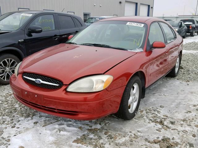 1FAFP55U51G143765 - 2001 FORD TAURUS SES RED photo 2