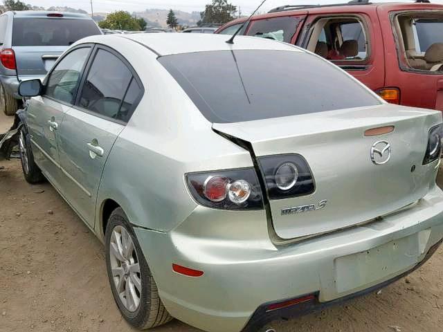 JM1BK324381171691 - 2008 MAZDA 3 S GREEN photo 3