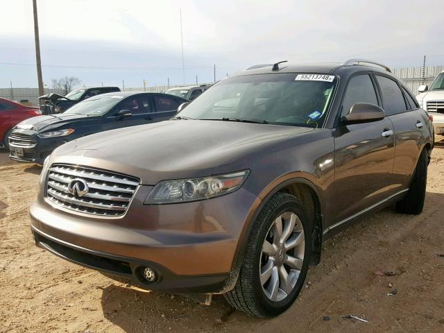 JNRAS08U74X106660 - 2004 INFINITI FX35 BROWN photo 2