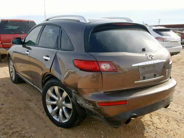 JNRAS08U74X106660 - 2004 INFINITI FX35 BROWN photo 3