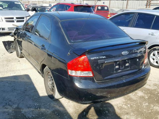 KNAFE122985500928 - 2008 KIA SPECTRA EX BLACK photo 3