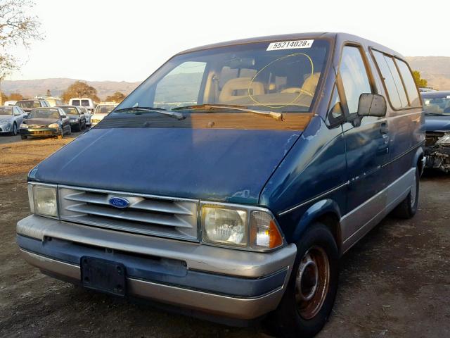 1FMCA11U9PZA67246 - 1993 FORD AEROSTAR GREEN photo 2