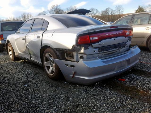 2B3CL1CT7BH574482 - 2011 DODGE CHARGER PO SILVER photo 3