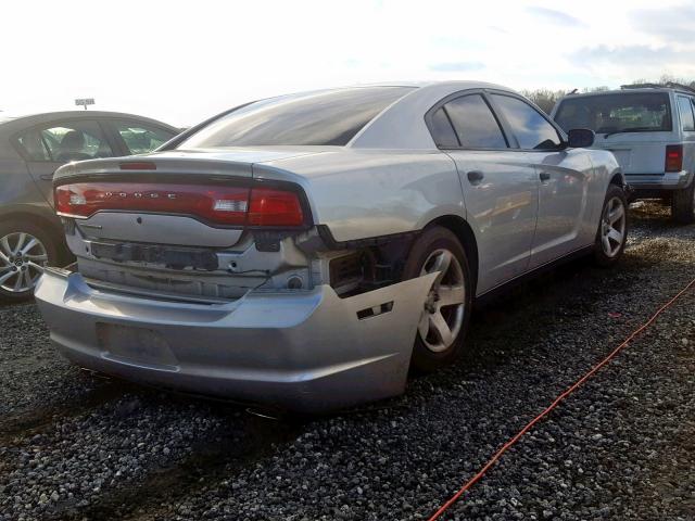 2B3CL1CT7BH574482 - 2011 DODGE CHARGER PO SILVER photo 4