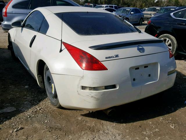 JN1BZ34D47M504358 - 2007 NISSAN 350Z COUPE WHITE photo 3