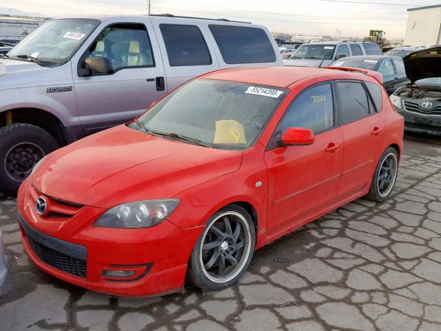 JM1BK34L471725596 - 2007 MAZDA SPEED 3 RED photo 2