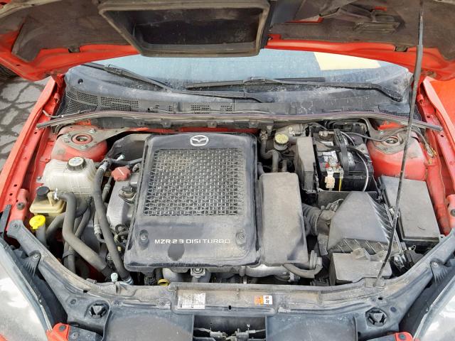 JM1BK34L471725596 - 2007 MAZDA SPEED 3 RED photo 7