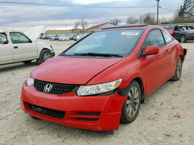 2HGFG12879H519622 - 2009 HONDA CIVIC EX RED photo 2