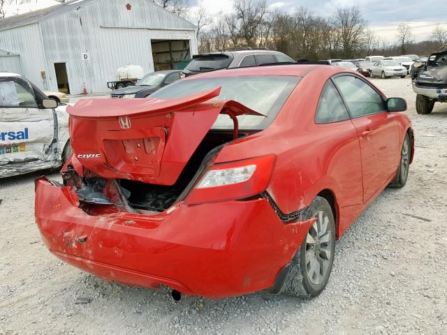 2HGFG12879H519622 - 2009 HONDA CIVIC EX RED photo 4