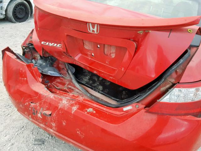 2HGFG12879H519622 - 2009 HONDA CIVIC EX RED photo 9