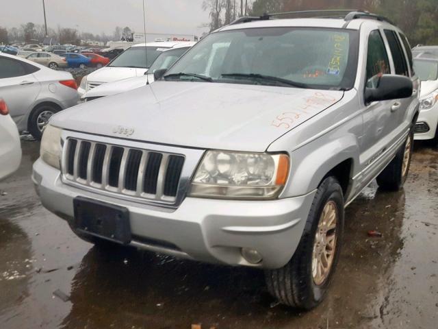 1J4GX58N64C401834 - 2004 JEEP GRAND CHER SILVER photo 2