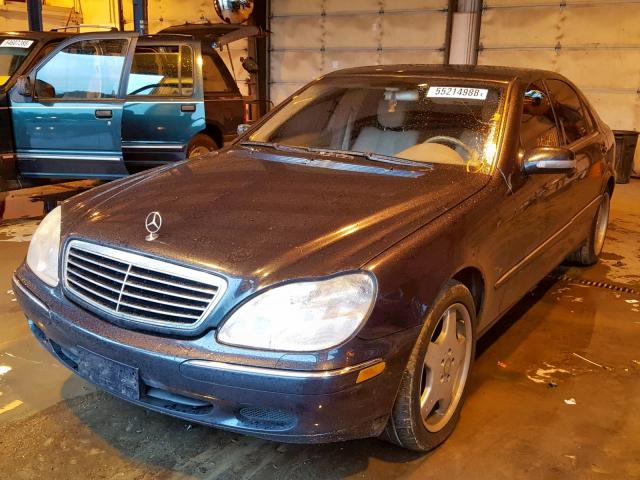 WDBNG70J92A259407 - 2002 MERCEDES-BENZ S 430 BLUE photo 2