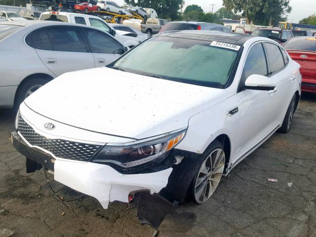 5XXGV4L22GG029528 - 2016 KIA OPTIMA SXL WHITE photo 2