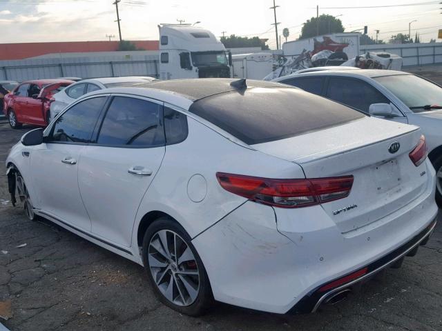 5XXGV4L22GG029528 - 2016 KIA OPTIMA SXL WHITE photo 3